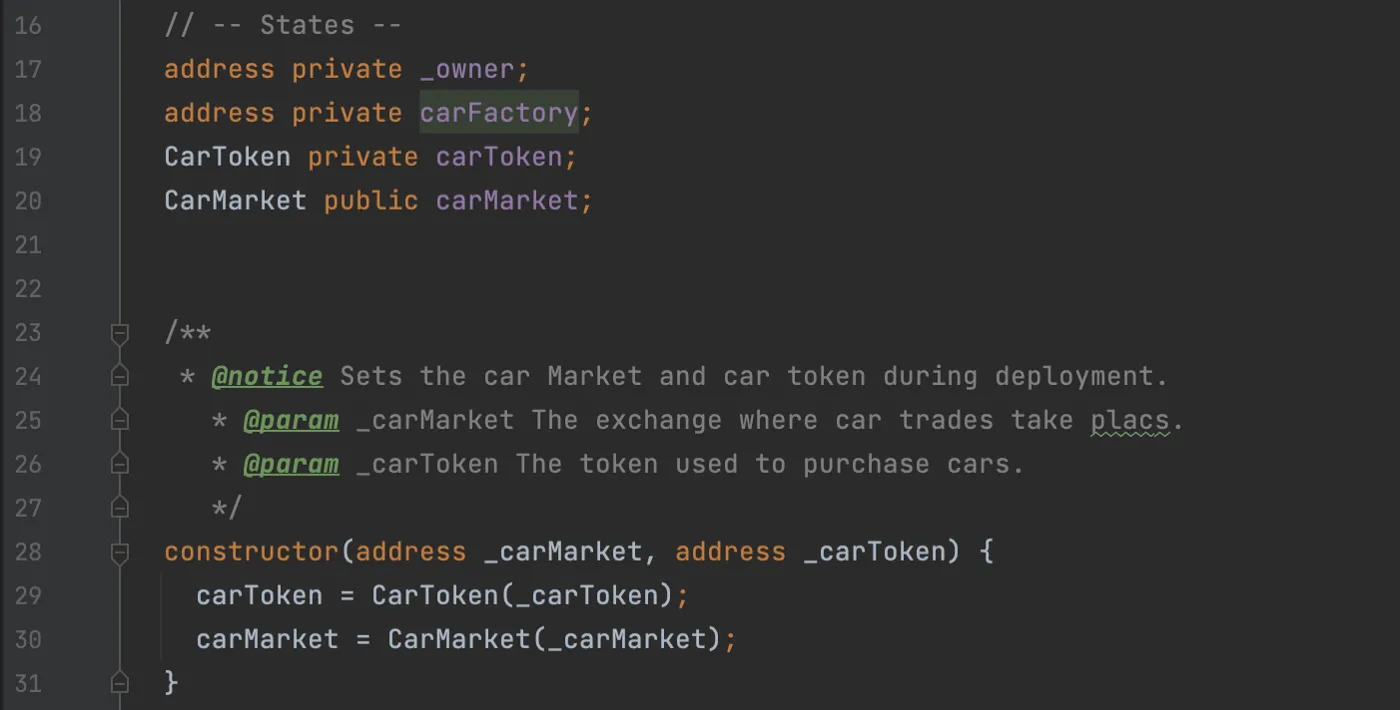 Extract of CarFactory.sol